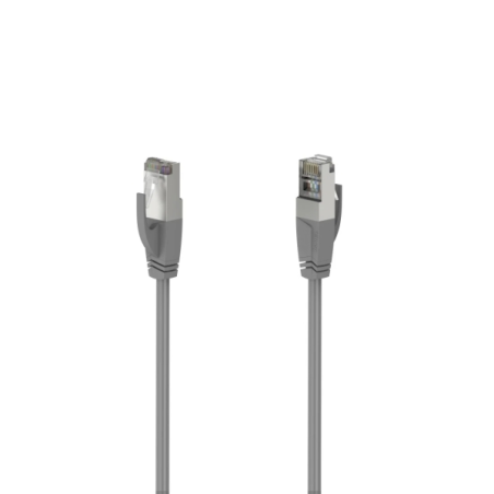 Câble réseau Hama Essential UTP RJ45 Cat-5e - Longueur : 3 m - Vitesse jusqu'à 1 Gbit/s - Blindé - Gris