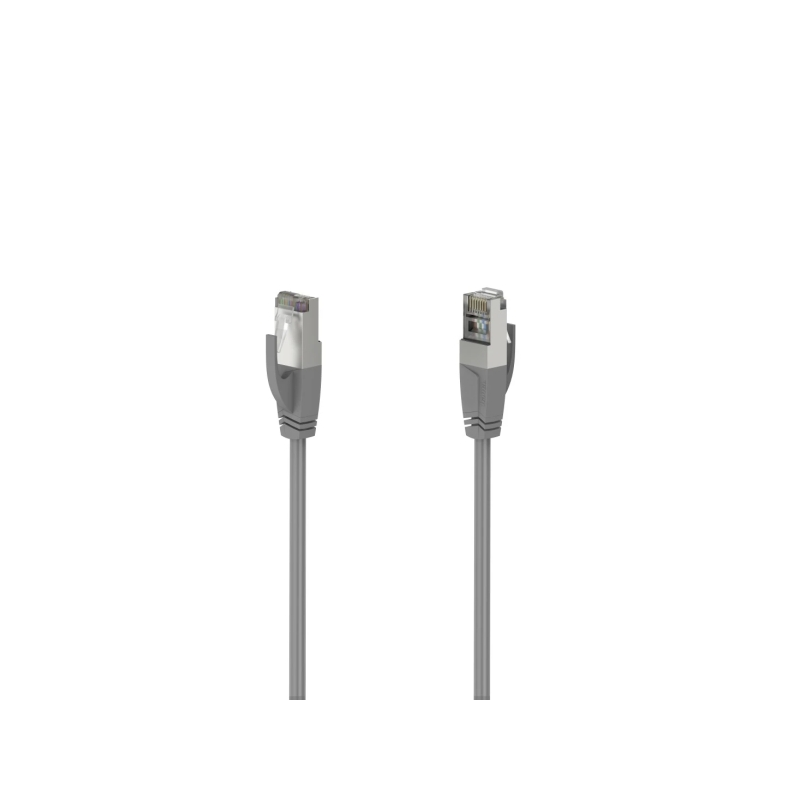 Câble réseau Hama Essential UTP RJ45 Cat-5e - Longueur : 10 m - Vitesse jusqu'à 1 Gbit/s - Blindé - Gris