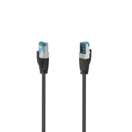 Câble réseau Hama Essential FTP RJ45 Cat-6a - Longueur : 3 m - Vitesse jusqu'à 10 Gbit/s - Double blindage - Noir