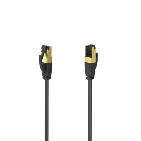 Câble réseau Hama Essential FTP RJ45 Cat-8 - Longueur : 3 m - Vitesse jusqu'à 40 Gbit/s - Double blindage - Noir