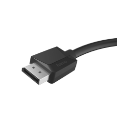 Câble Hama Essential DisplayPort 1.2 4K - Longueur : 1,5 m - Double blindage - Vitesse jusqu'à 21,6 Gbit/s - Noir