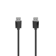 Câble Hama Essential DisplayPort 1.2 4K - Longueur : 3 m - Double blindage - Vitesse jusqu'à 21,6 Gbit/s - Noir