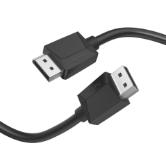 Câble Hama Essential DisplayPort 1.2 4K - Longueur : 3 m - Double blindage - Vitesse jusqu'à 21,6 Gbit/s - Noir