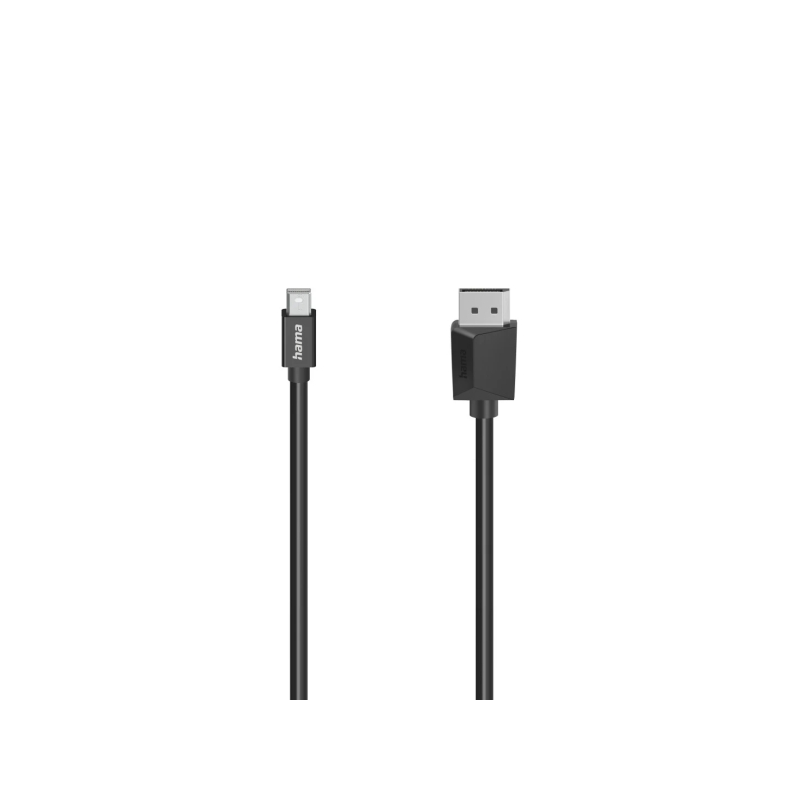 Câble Hama Essential DisplayPort vers Mini-DisplayPort - 4K - Longueur 1,5 m - Double blindage - Vitesse jusqu'à 21,6 Gbit/s - N