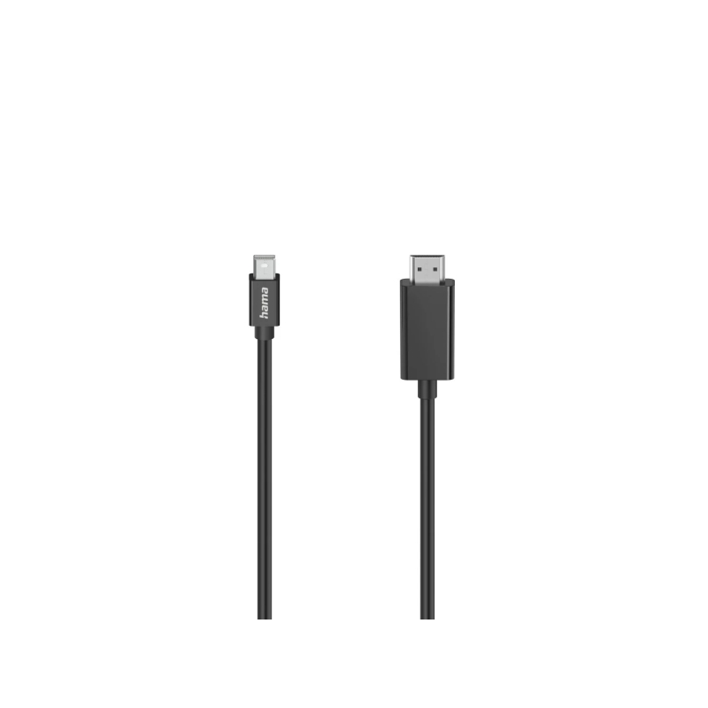 Câble adaptateur Hama Essential 1,5 m - Mini DisplayPort mâle vers HDMI mâle - Noir