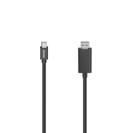Câble adaptateur Hama Essential 1,5 m - Mini DisplayPort mâle vers HDMI mâle - Noir