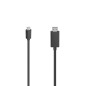 Câble adaptateur vidéo Hama Essential - 1,5 m - 4K - USB-C mâle vers HDMI mâle - Noir