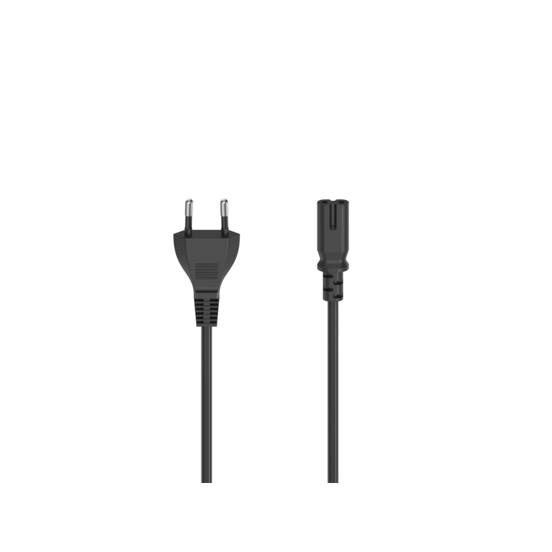 Câble d'alimentation Hama Essential CEE7/16 mâle-femelle C7 - Longueur 1,5 m - Section 0,75 mm² - Noir