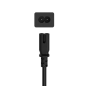 Câble d'alimentation Hama Essential CEE7/16 mâle-femelle C7 - Longueur 1,5 m - Section 0,75 mm² - Noir