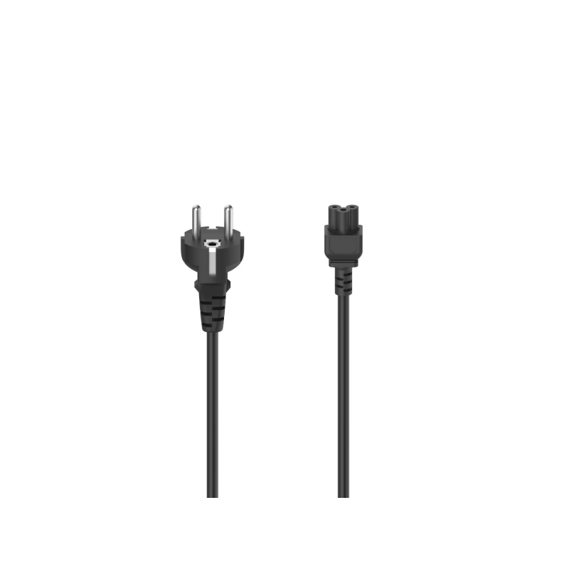 Câble d'alimentation Hama Essential - Connecteur Schuko mâle - Connecteur trèfle femelle - Longueur 1,5 m - Section 0,75 mm² - C