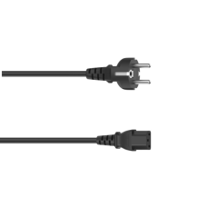 Câble d'alimentation coudé Hama Essential CEE7/16 mâle-femelle C7 - Longueur : 1,5 m - Noir