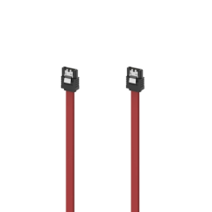 Câble de données Hama Essential SATA III - Vitesse jusqu'à 6 Gbit/s - Longueur 45 cm - Rouge