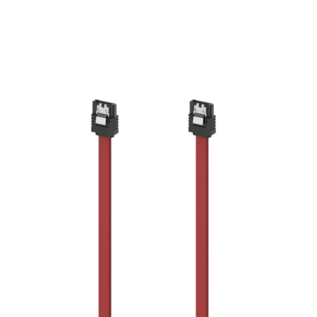 Câble de données Hama Essential SATA III - Vitesse jusqu'à 6 Gbit/s - Longueur 45 cm - Rouge