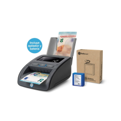Détecteur automatique de faux billets Safescac 155-S - Pile et empileur inclus - Vérifie, compte et empile