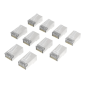 Hama Essential Pack de 10 connecteurs RJ45 - Cat 6A - Blindés - Vitesse jusqu'à 10 Gbit/s - Argent