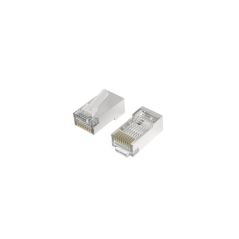 Hama Essential Pack de 10 connecteurs RJ45 - Cat 6A - Blindés - Vitesse jusqu'à 10 Gbit/s - Argent