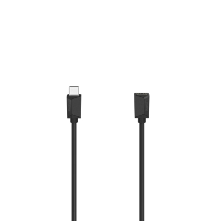 Câble USB-C mâle Hama Essential - Longueur 0,50 m - Vitesse jusqu'à 5 Gbit/s - Double blindage - Noir