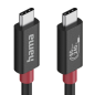 Câble USB-C mâle Hama Essential - Puissance maximale 240 W - Longueur 1 m - Vitesse jusqu'à 80 Gbit/s - Double blindage - Noir