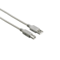 Câble d'entrée USB Hama - Longueur 1,5 m - USB-A mâle - USB-B mâle - Vitesse jusqu'à 480 Mbit/s - Gris