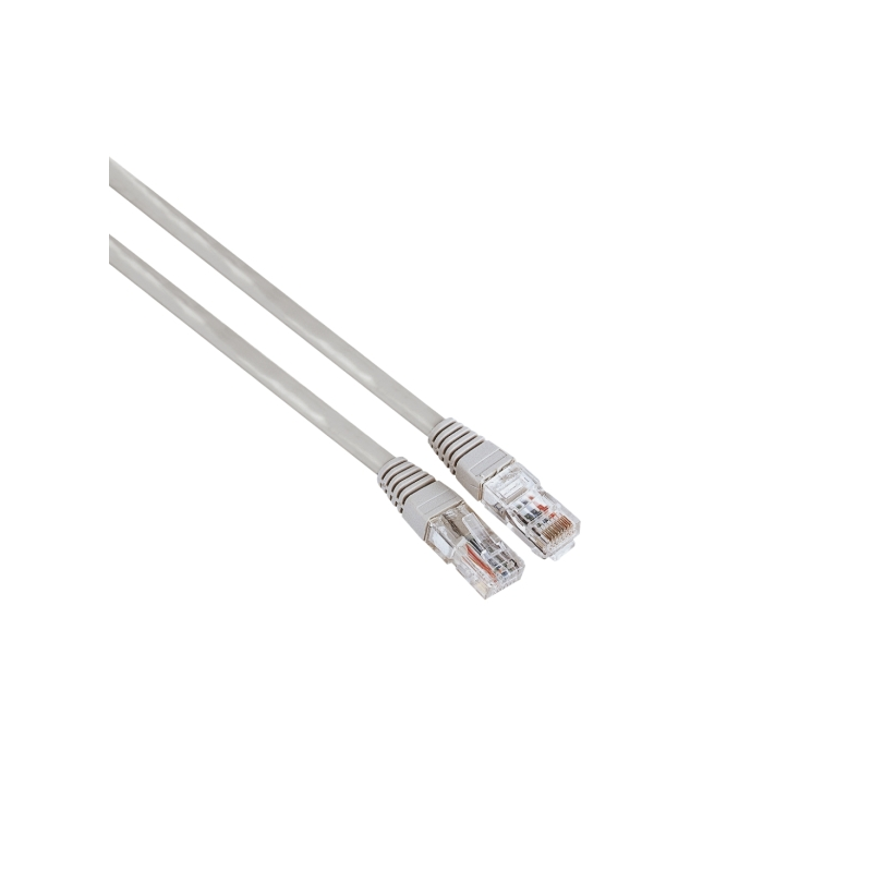 Câble réseau Hama Entry UTP RJ45 Cat-5e - Longueur 10 m - Vitesse jusqu'à 1 Gbit/s - Gris