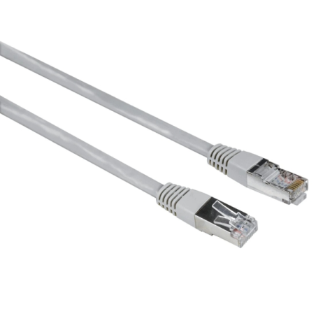 Câble réseau Hama Entry UTP RJ45 Cat-5e - Longueur : 1,5 m - Vitesse jusqu'à 1 Gbit/s - Blindé - Gris
