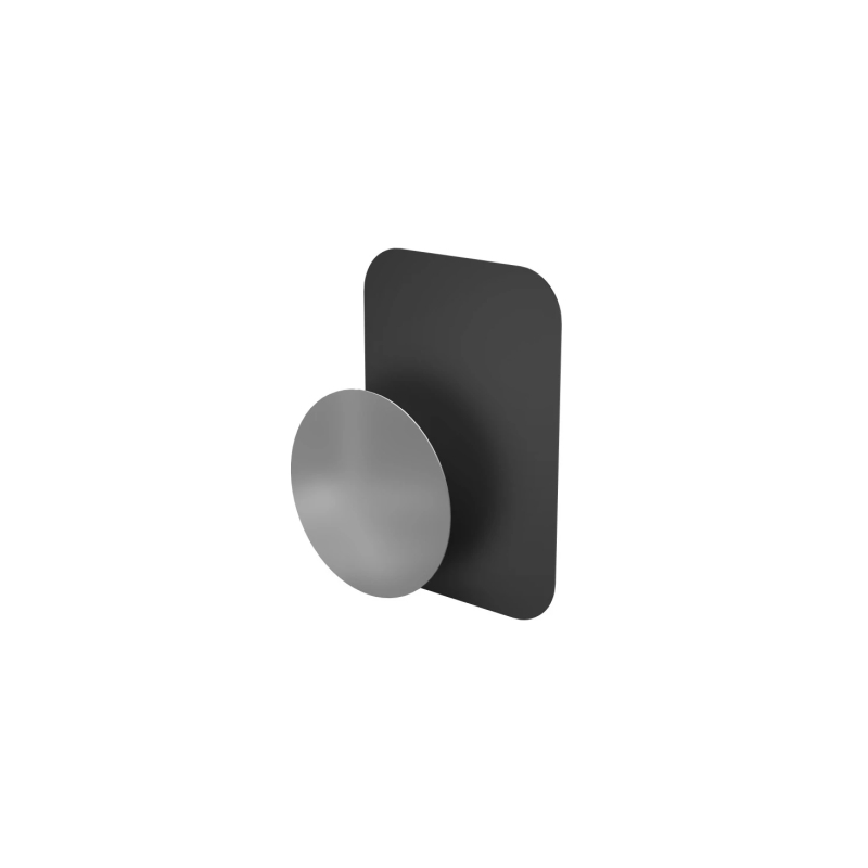 Plaque magnétique Hama pour support magnétique de smartphone - Poids maximal : 700 g - Noir et argent