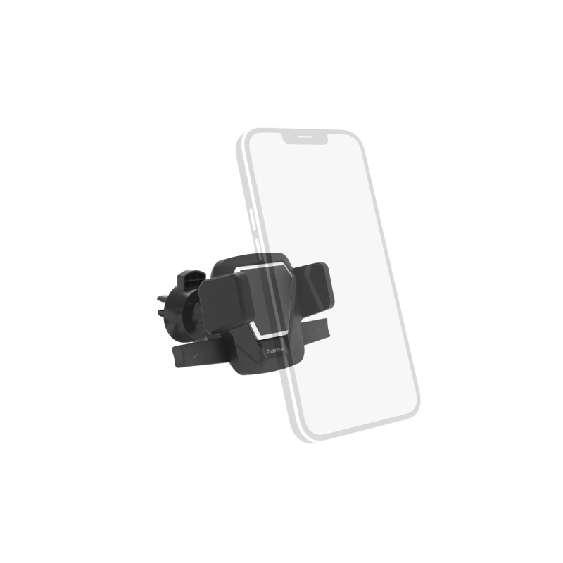 Support de voiture Hama Easy Snap pour smartphones - Poids max. 250 g - Fixation par clip sur grille d'aération - Compatible ave