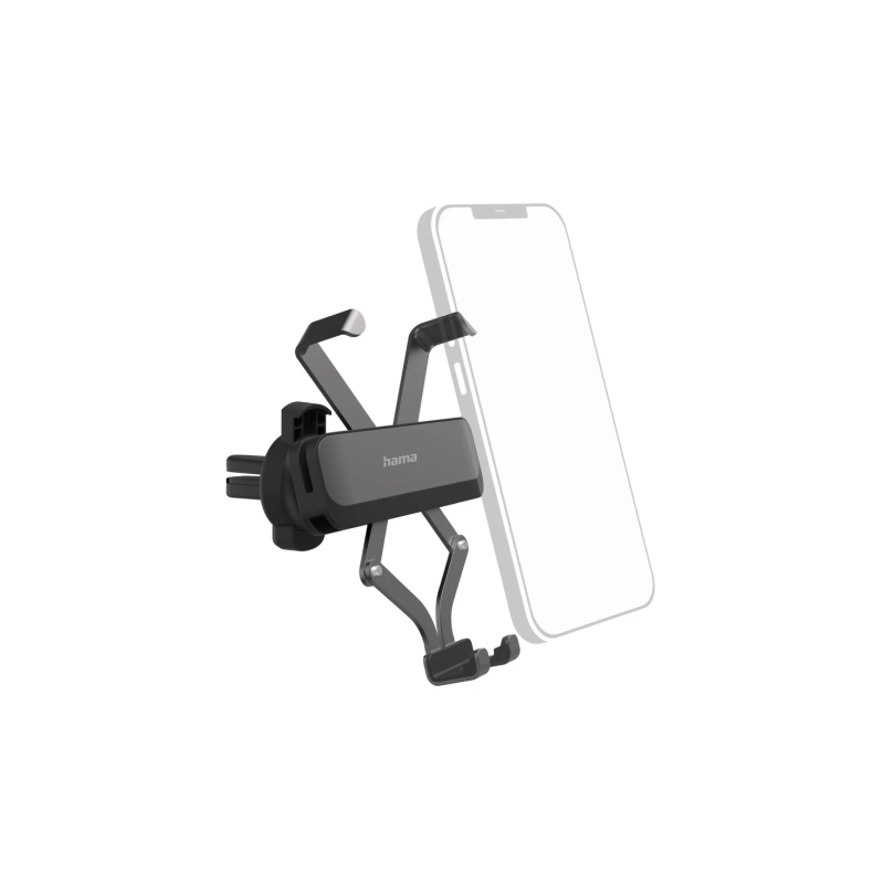 Support de voiture Hama Gravity Pro pour smartphones - Fixation par clip sur grille d'aération - Compatible avec les appareils d