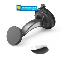 Support magnétique Hama pour smartphone - Ventouse pour pare-brise - Noir