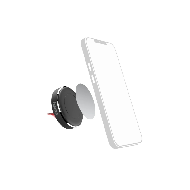 Support magnétique Hama pour smartphone - Fixation sur grille d'aération - Noir