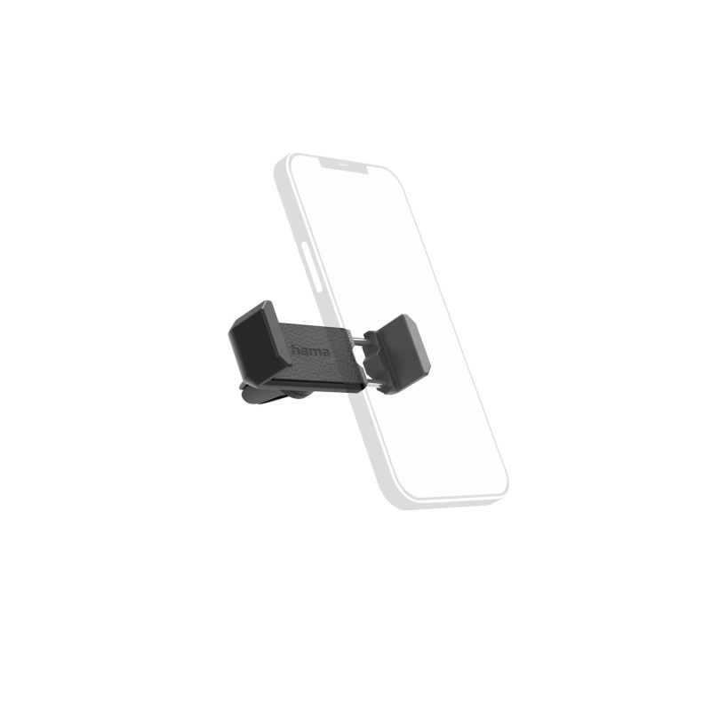 Support de voiture compact Hama pour smartphones - Poids max. 700 g - Fixation par clip sur grille d'aération - Compatible avec