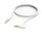 Câble audio coudé à 90° Hama - Prise jack mâle 3,5 mm - Longueur 0,5 m - Stéréo - Contacts plaqués or - Blanc