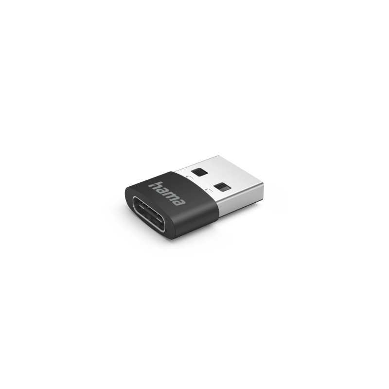 Lot de 3 adaptateurs USB Hama - USB-A mâle - USB-C mâle - Vitesse jusqu'à 480 Mbit/s - Couleur noire