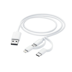 Câble de charge USB 3-en-1 Hama - Connecteurs interchangeables - Longueur : 1 m - USB-A - USB-C - Micro-USB - Lightning - Vitess