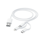 Câble de charge USB 3-en-1 Hama - Connecteurs interchangeables - Longueur : 1 m - USB-A - USB-C - Micro-USB - Lightning - Vitess