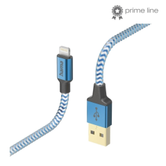 Câble USB réfléchissant Hama - Longueur 1,5 m - Connecteurs USB-A mâle et USB-C mâle - Nylon - Vitesse jusqu'à 480 Mbps - Plaqué