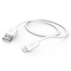 Câble de charge Hama - USB-A mâle - Lightning - Longueur 1 m - Blanc