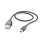 Câble USB Hama - USB-A mâle vers micro-USB mâle - Longueur 1 m - Vitesse jusqu'à 480 Mbps - Nickelé - Noir