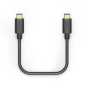 Câble USB-C mâle Hama - Puissance maximale 60 W - Longueur 1,5 m - Vitesse jusqu'à 480 Mbit/s - Plaqué or - Noir
