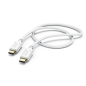 Câble USB-C mâle Hama - Puissance maximale 60 W - Longueur 1,5 m - Vitesse jusqu'à 480 Mbit/s - Plaqué or - Blanc