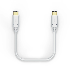Câble USB-C mâle Hama - Puissance maximale 60 W - Longueur 1,5 m - Vitesse jusqu'à 480 Mbit/s - Plaqué or - Blanc