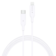 Câble de charge Hama - USB-C mâle vers Lightning - Longueur 1 m - Vitesse jusqu'à 480 Mbps - Nickelé - Blanc