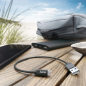 Câble USB Hama - Longueur 20 cm - USB-A mâle - USB-C mâle - Vitesse jusqu'à 480 Mbps - Nickelé - Noir