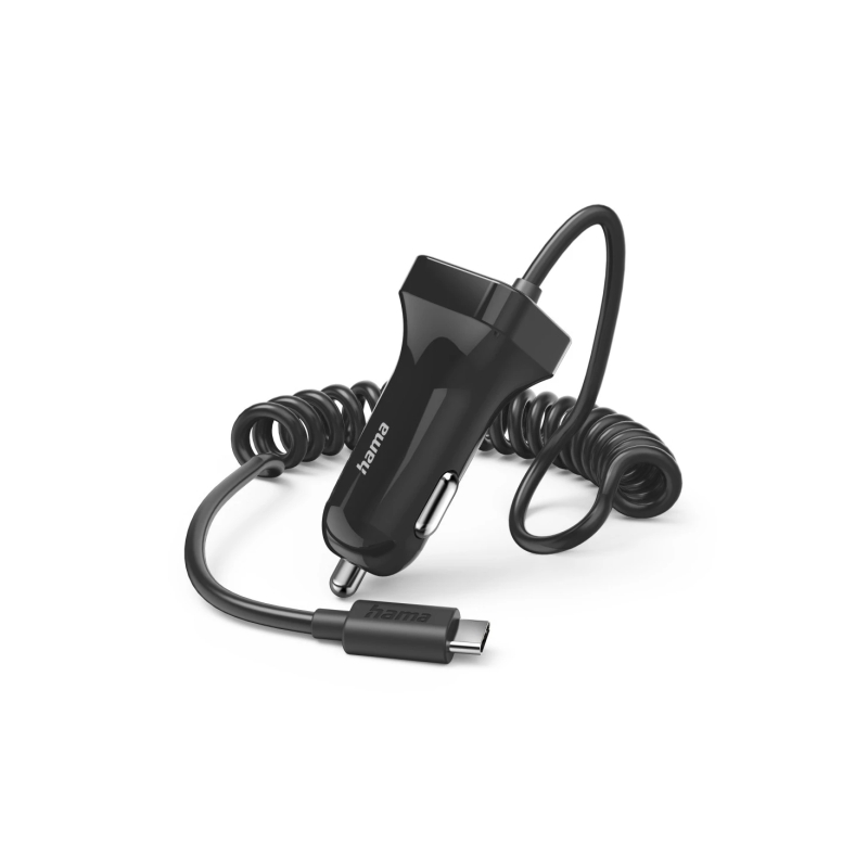 Chargeur de voiture Hama 12 W - Câble de 1 m - USB-C - Noir