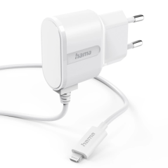 Chargeur mural Hama - Puissance 5 W - Lightning - Câble de 1 m - Blanc