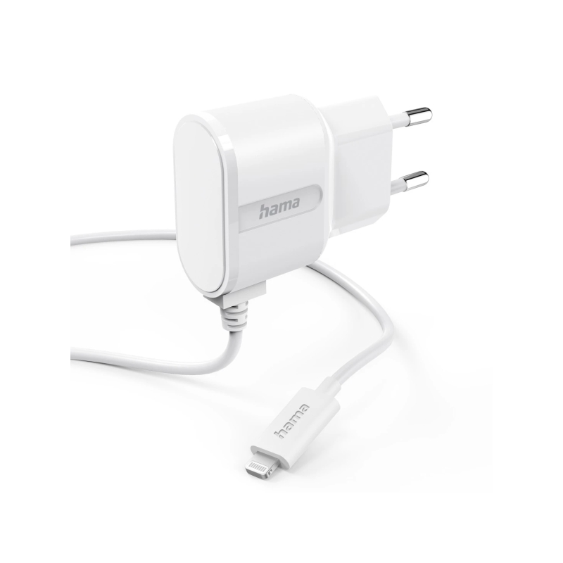 Chargeur mural Hama - Puissance 5 W - Lightning - Câble de 1 m - Blanc
