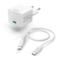 Chargeur mural Hama - Puissance 25 W - Câble de 1,5 m - USB-C - Alimentation - Qualcomm - Blanc