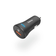 Chargeur de voiture Hama 19,5 W - USB-A - Affichage LED - Qualcomm 3.0 - Noir