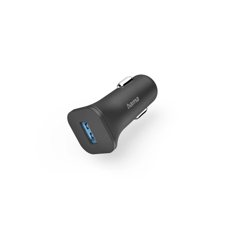 Chargeur de voiture Hama 6W - Affichage LED - USB-A - Noir