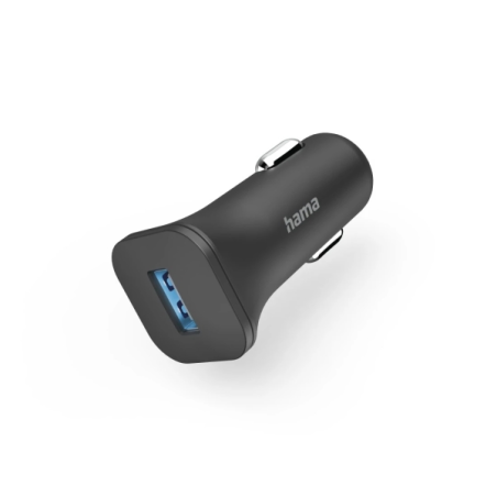 Chargeur de voiture Hama 6W - Affichage LED - USB-A - Noir